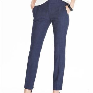 Ryan fit banana republic navy and white plaid pants - nwt